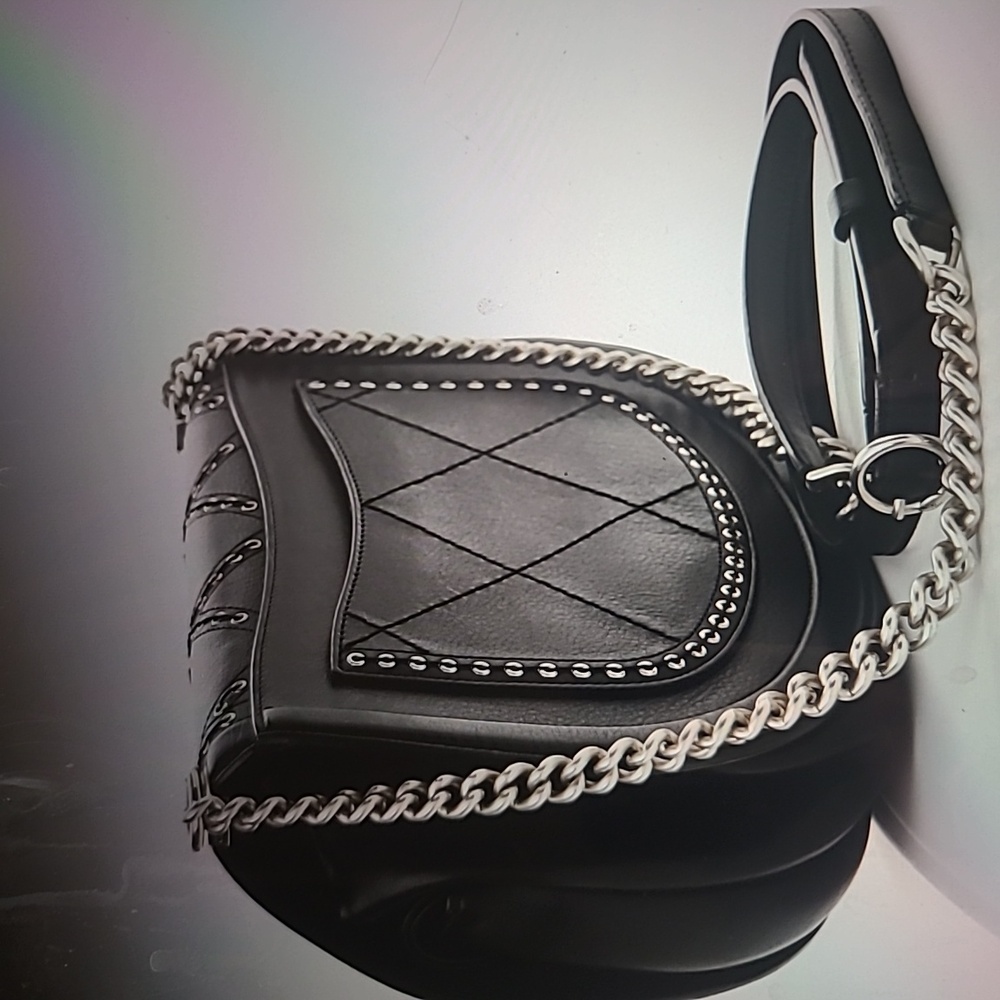 Chanel Calfskin Coco Eyelets Small Flap Black Bag Crossbody Shoulder Bag - Picture 4 of 15